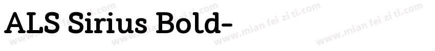 ALS Sirius Bold字体转换